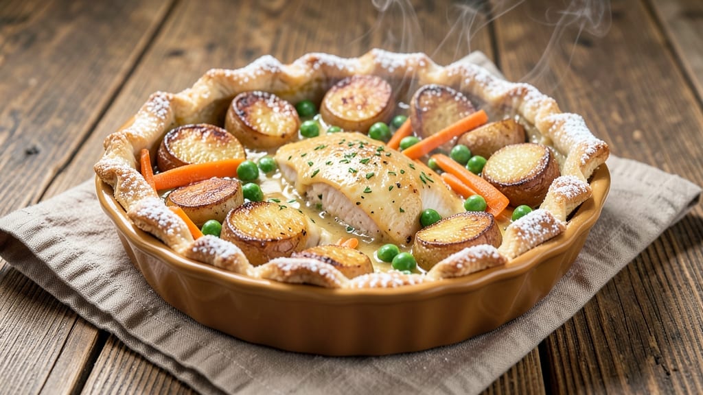 Chicken Pot Pie Recipe With Pepperidge Farm Crust: One-Pan Dinner With Foil-Sealed Crispiness