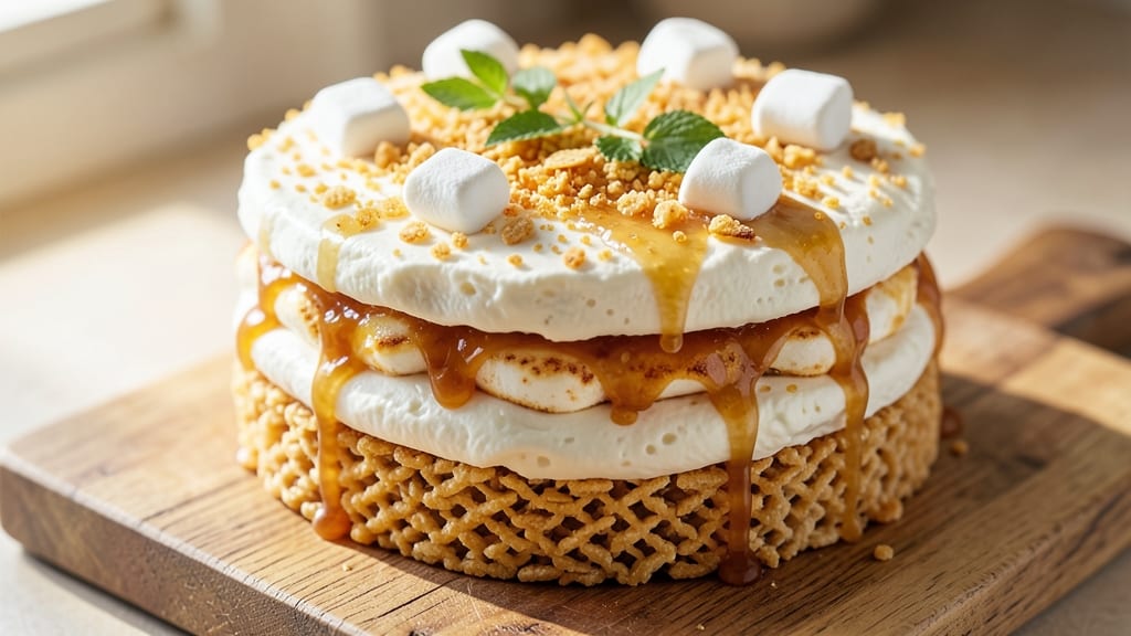 Rice Krispie Ice Cream Cake Recipe: Crunchy Clusters and Creamy Vanilla Layers