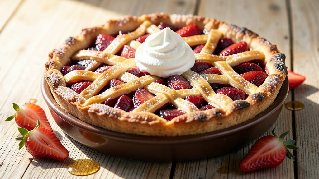 Roasted Strawberry Pie Recipe: Bursting Berries and Buttery Crust Harmony