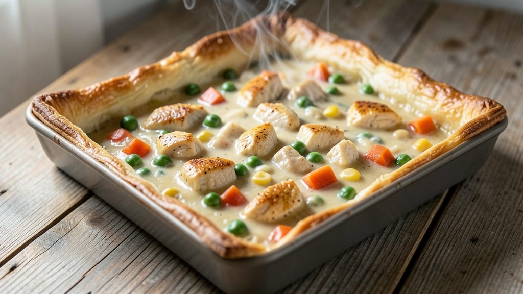 Bisquick Chicken Pot Pie Recipe: 9x13 Pan One-Dish Wonder