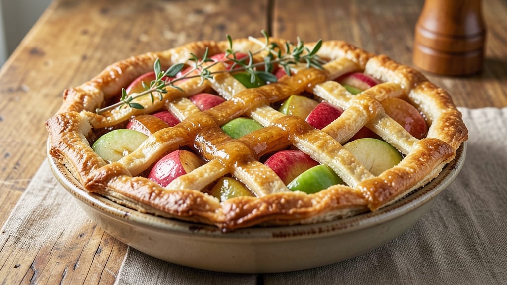 Sharlotka Apple Pie Recipe: Crunchy Apple Topping Over Creamy Vanilla Filling