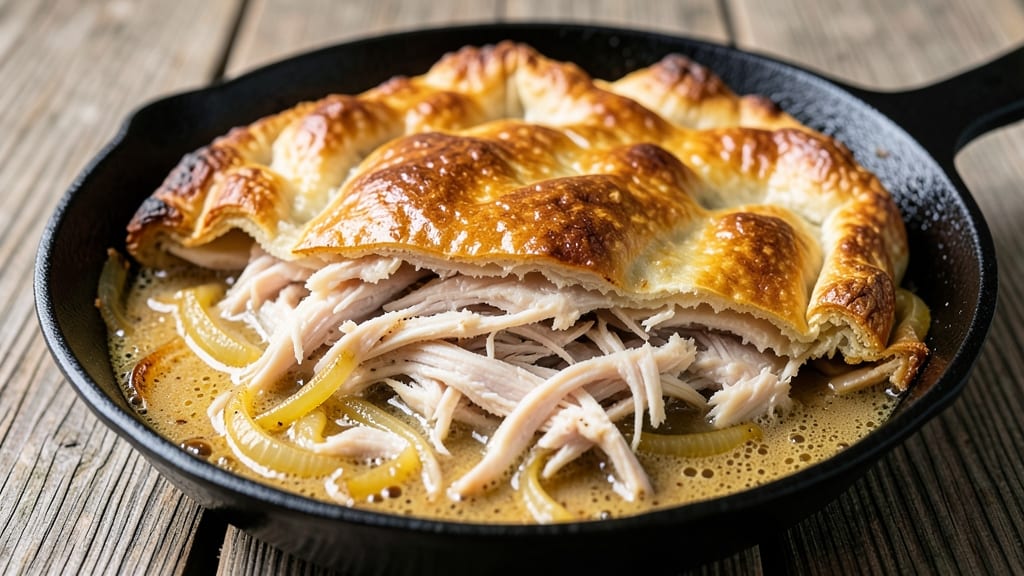 Skillet Turkey Pot Pie Recipe: One-Pan Gravy and Golden Crust Magic