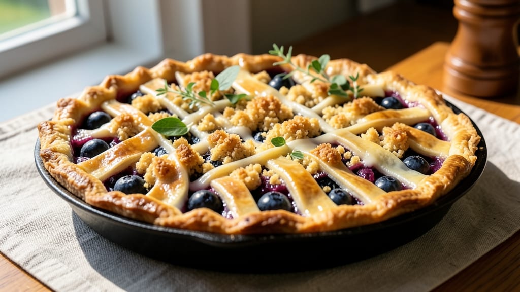 9-Inch Blueberry Pie Recipe: Perfectly Golden Crust and Bursting Berries