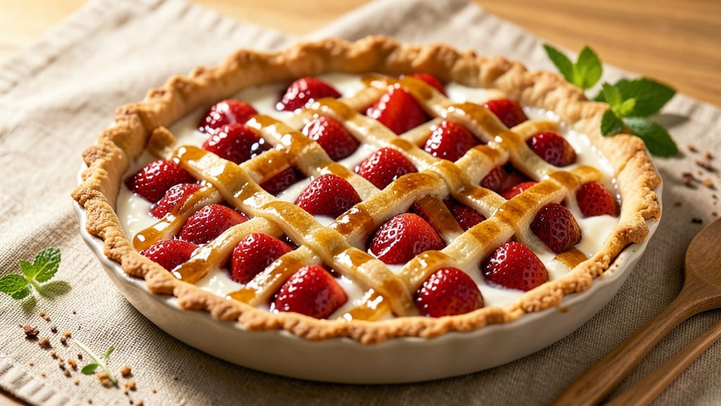 5 Star Strawberry Pie Recipe: Velvet Filling With Foil-Sealed Crust