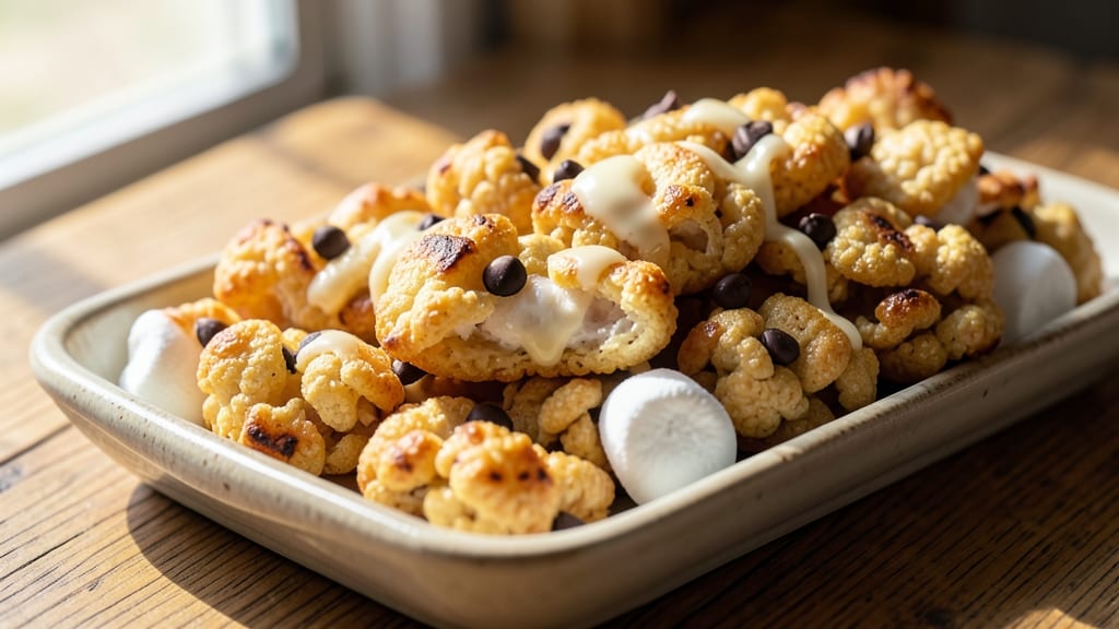 Rice Krispie Bites Recipe: Warm Vanilla Clusters With Melty Chocolate Rivers