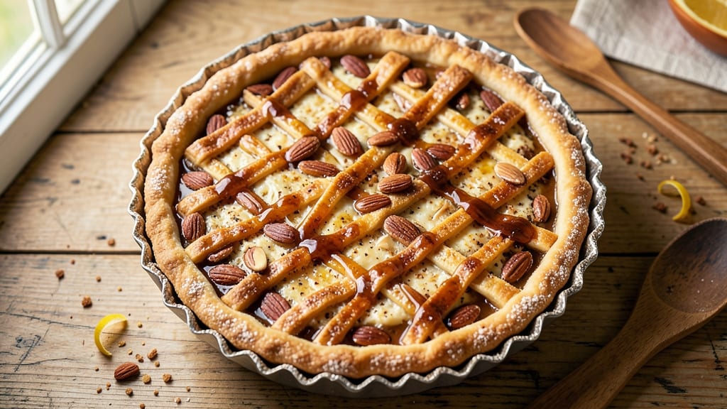 Almond Amaretto Chess Pie Recipe: Nutty Boozy Layers With Foil-Sealed Crust