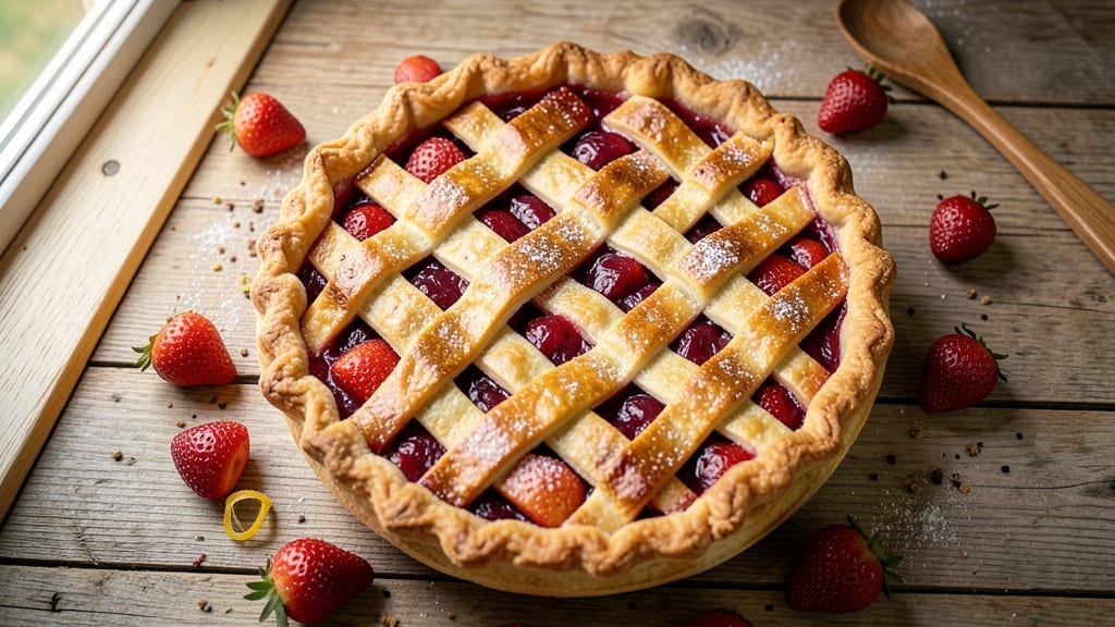 2-Crust Strawberry Pie Recipe: Juicy Berries Sandwiched Between Buttery Layers