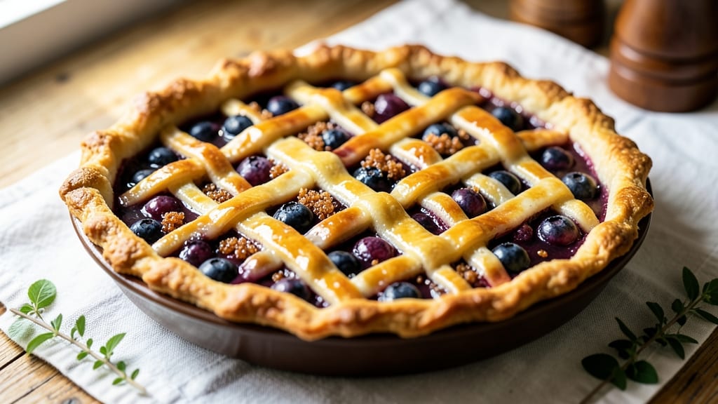 10-Inch Blueberry Pie Recipe: Bursting With Juicy Berries and Perfectly Lattice Crust