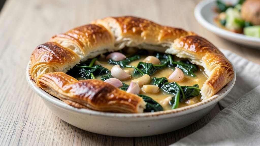 Spinach Pot Pie Recipe: Flaky Crust Hugs Savory Spinach Filling