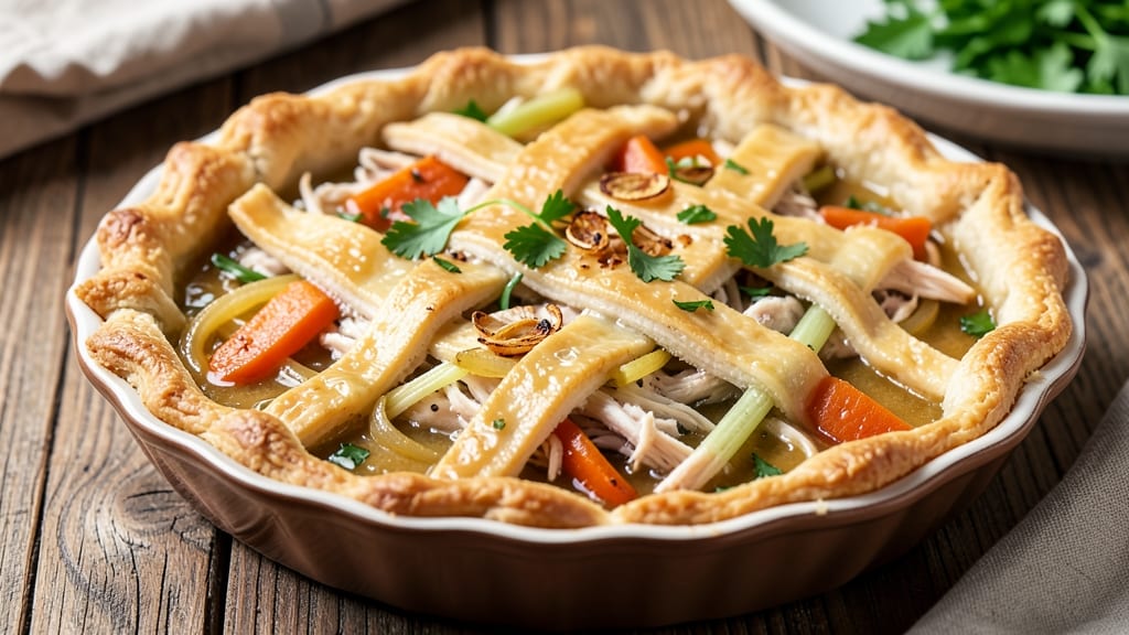 Ryan's Chicken Pot Pie Recipe: Homestyle Gravy and Flaky Lattice in One Dish