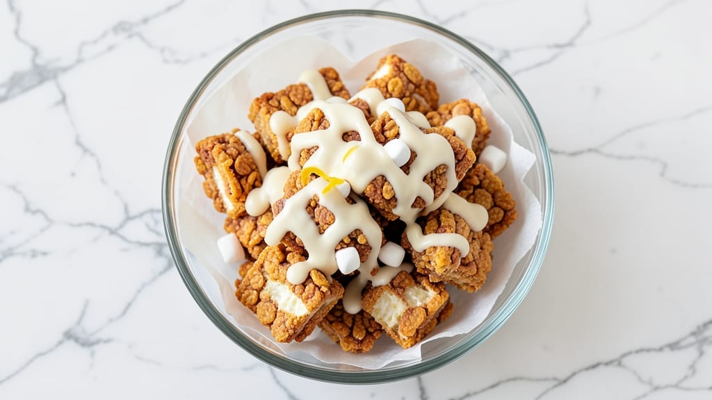 Rice Krispie Treats Dipped in White Chocolate Recipe: Crunchy Clusters with Silky Chocolate Rivers