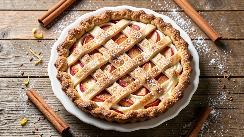 Snickerdoodle Cream Cheese Apple Pie Recipe: Spiced Crust Meets Vanilla-Cinnamon Swirls