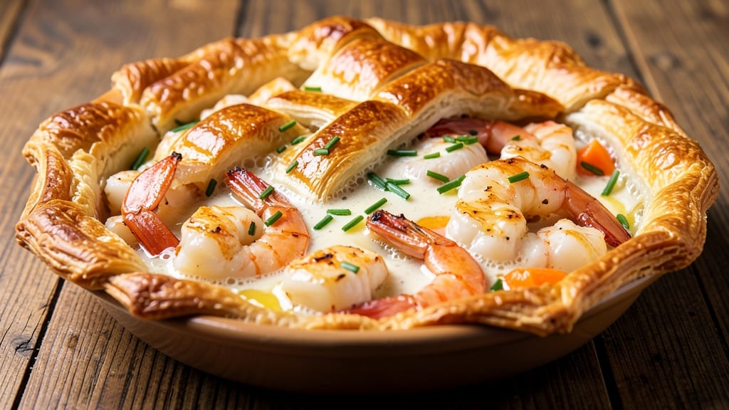 Seafood Pot Pie Recipe Puff Pastry: Crispy Top, Melty Cheese, and Flaky Layers