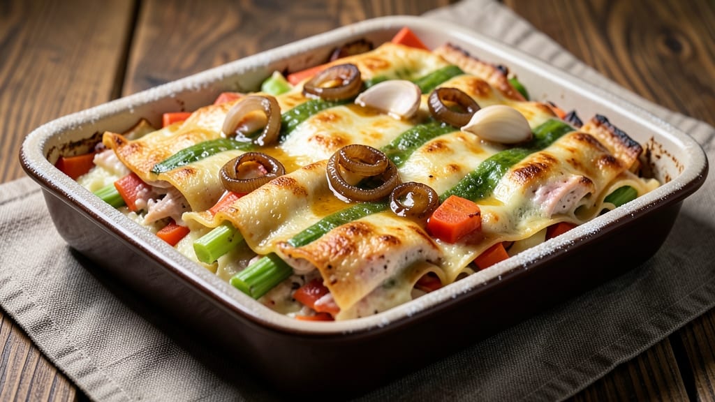 Chicken Pot Pie Lasagna Recipe: Two-Layer Comfort Meets Italian Elegance