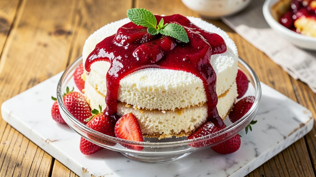 Angel Food Cake and Fruit Pie Filling Recipe: Light-as-Air Layers with Bursting Flavors