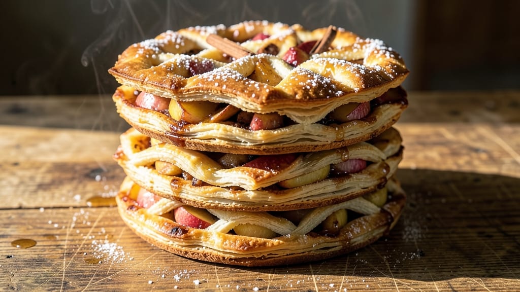 Stacked Apple Pie Recipe: Triple-Layered Vanilla Magic in One Crispy Bite