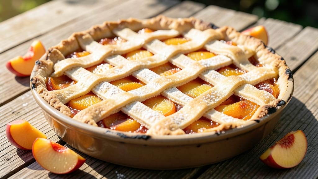 Amish Fresh Peaches Pie Recipe: Juicy Summer Fruit With Buttery Lattice Top