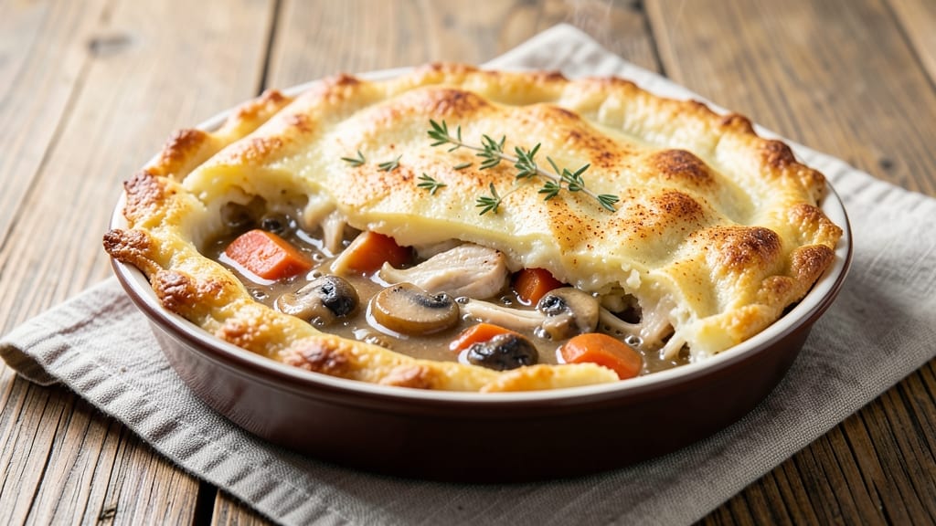 Pot Pie With Mashed Potato Crust Recipe: Twice-Baked Crispy-Topped Comfort