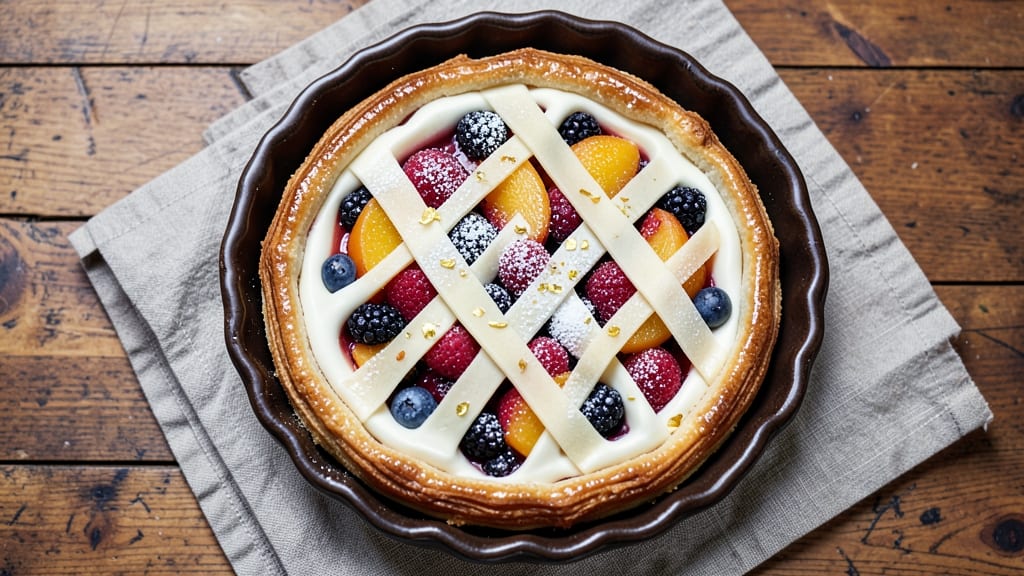 Achatz 4 Berry Pie Recipe: Deep Purple Swirls with Crispy Lattice Top